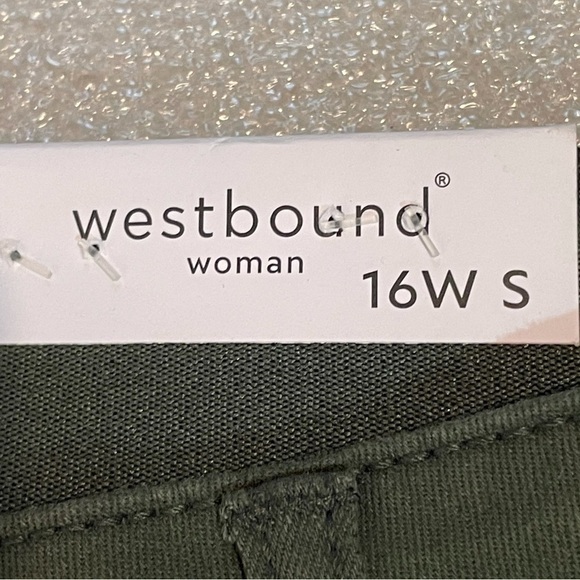 Westbound Olive Denim Plus Size THE FIT FORMULA Mid Rise Straight Leg 16W S - Picture 9 of 14